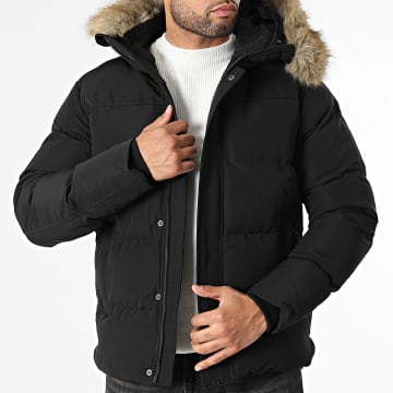 Frilivin - Plumífero con capucha Piel X52 Negro