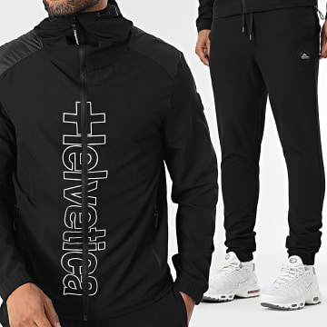 Helvetica - Chándal Wembley Leeds Negro Plata