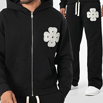 Ikao - Conjunto Sudadera con Capucha y Pantalón 617 Negro