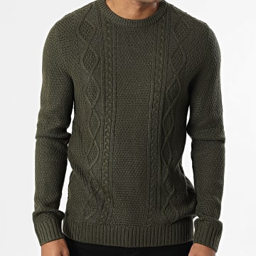 JJREBEL - Jersey Tricot Josh Verde Caqui
