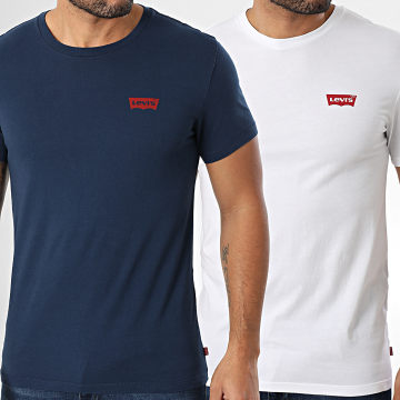 Levi's - Lot De 2 Tee Shirts Slim 79681 Blanc Bleu Marine