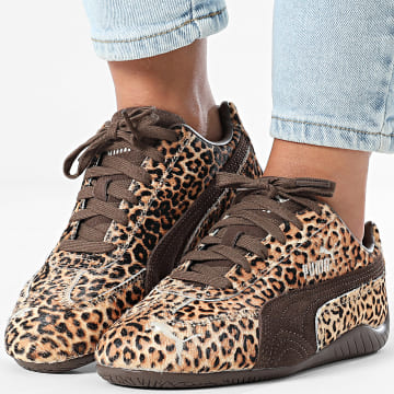Puma - Damen Sneakers Speedcat Wild Wns 406690 Schokolade Warm Weiß