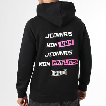 Super Prodige - J'connais Sudadera Negro Blanco Rosa Fluo