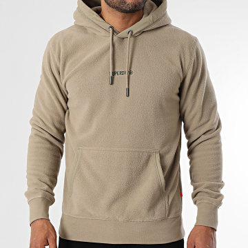 Superdry - Sweat Capuche Polaire Micro Logo Fleece M2014259A Taupe