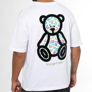 Teddy Yacht Club - Camiseta Oversize Rainbow Cheetah Blanco