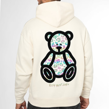 Teddy Yacht Club - Sweat Capuche Relaxed Rainbow Cheetah Beige