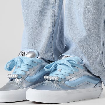Vans - Zapatillas Mujer Knu Skool 00E9X Cuero Metálico Nube