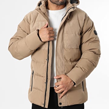 Deeluxe - Plumífero con capucha con cremallera Context 05V6102M Camel Claro