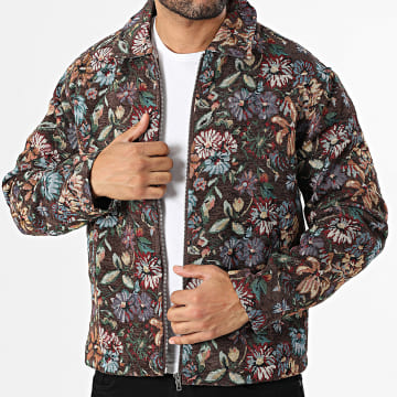 Frilivin - Veste Zippée 562 Marron Floral