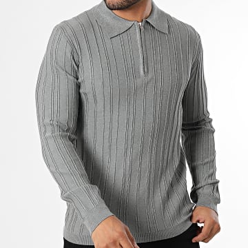 Classic Series - Jersey Cuello Zippé 101 Gris