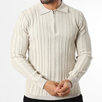 Classic Series - Zipper Collar Sweater 101 Beige