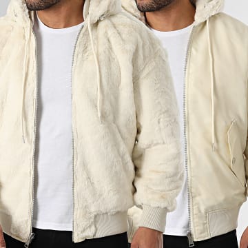 Frilivin - Veste Zippée Réversible A Capuche R72 Beige Clair