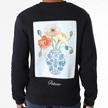 Frilivin - Sweat Crewneck 52A Bleu Marine Floral