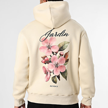 Frilivin - Sudadera con capucha 47U Beige Floral