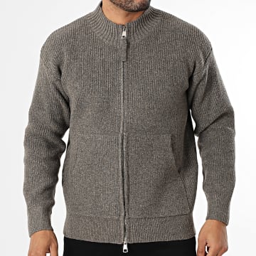 Frilivin - Chaleco con cremallera 522 Marrón