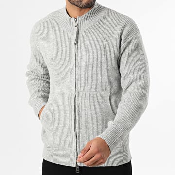 Frilivin - Chaleco Zippé 522 Gris Claro Jaspeado