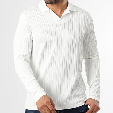 Frilivin - Polo Maniche Lunghe Testurizzato 561 Beige Chiaro