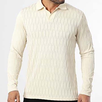 Frilivin - Polo Maniche Lunghe Testurizzato 561 Beige