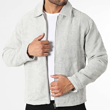 Frilivin - Chaqueta con cremallera 550 Gris Claro Floral