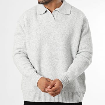 Frilivin - Jersey Cuello 003 Gris Claro Jacquard