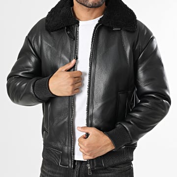 Frilivin - Giacca Similpelle Zippata F99 Nero