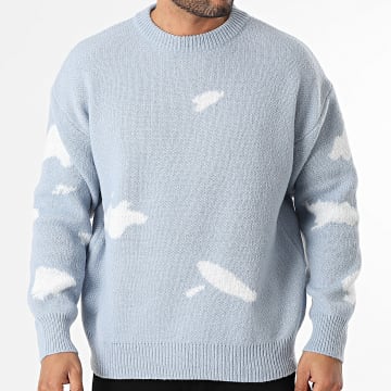 Classic Series - Sweater 177 Light Blue White