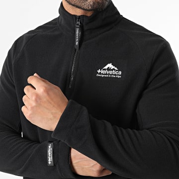 Helvetica - Fleece Sweatshirt mit Reißverschluss 11 Polar Schwarz
