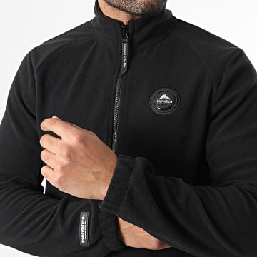 Helvetica - Fleecejacke mit Reißverschluss 05 Polar Schwarz
