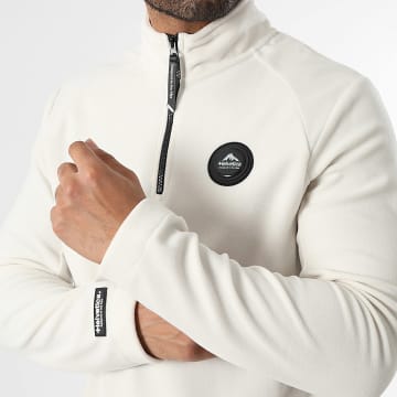 Helvetica - Fleece Sweatshirt mit Reißverschluss 10 Polar Hellbeige