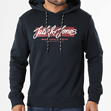 Jack And Jones - Sweat Capuche Ban Bleu Marine