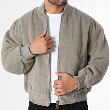 Uniplay - Chaqueta Bomber Zippée 913 Gris Jaspeado