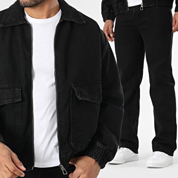 Uniplay - Jean Jacket with Zipped Jacket and Jean 321 Black