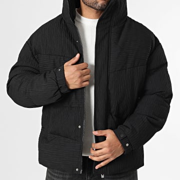 Uniplay - Piumino con cappuccio testurizzato 518 Nero