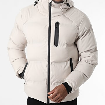 Classic Series - Casaco de penas com capuz C58 Bege