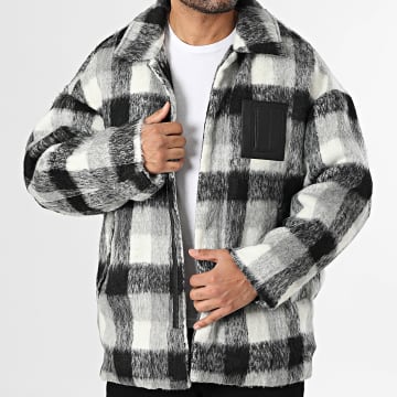 Uniplay - Chaqueta Zippée A Cuadros 538 Negro Gris Blanco