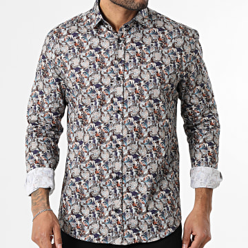 Classic Series - Chemise Manches Longues 001 Bleu Marine Bleu Clair