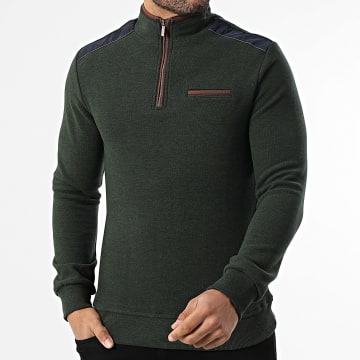 Classic Series - Maglia Collo Zippato K33 Verde Kaki Scuro