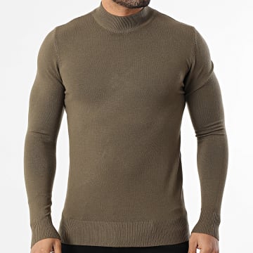 Classic Series - Pull Col Cheminée 665 Vert Kaki