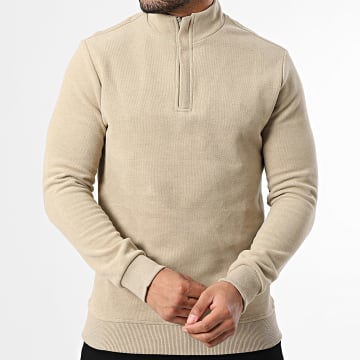 Classic Series - Maglia Col Zip K23 Beige