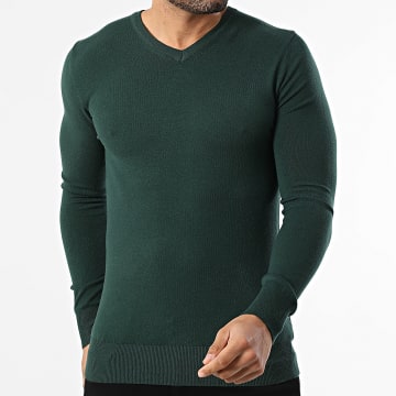 Classic Series - Maglia Collo V 662 Verde Scuro