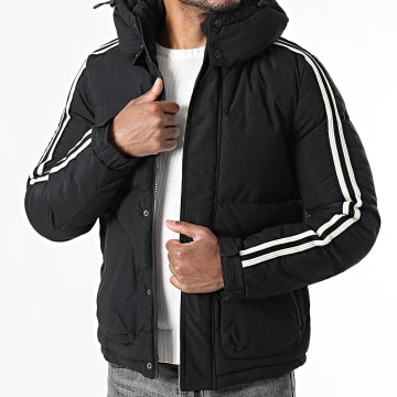 Classic Series - Doudoune Capuche A Bandes 371 Noir