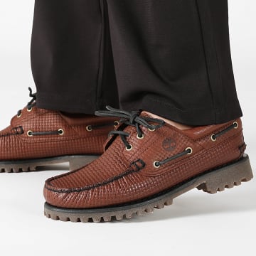 Timberland - Scarpe autentiche da barca A2PDQ Medium Brown Full Grain