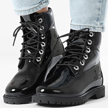 Timberland - Stivali Donna Premium 6 In Lace Waterproof A43F8 Nero Pelle Lucida