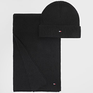 Tommy Hilfiger - Lot Echarpe Et Bonnet Flag 3807 Noir