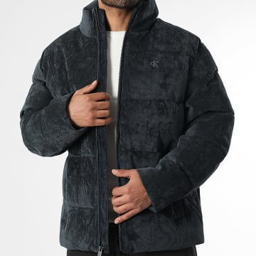 Calvin Klein - Plumífero de Terciopelo Cotelé RD501G Azul Marino