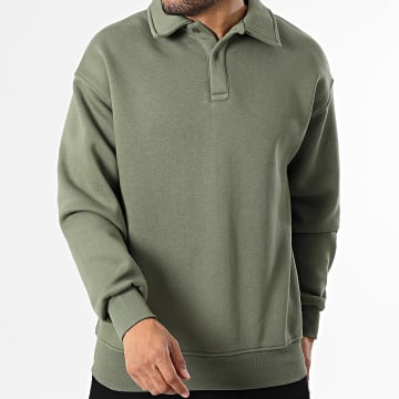 Classic Series - Hoodie mit Knopfkragen 710 Olivgrün