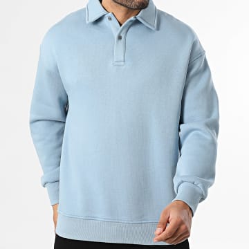 Classic Series - Sweat Col Boutonné 710 Bleu Clair