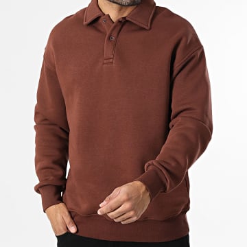 Classic Series - Felpa Col Bottonato 710 Marrone