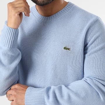 Lacoste - Pull Classic Fit Logo Brodé Crocodile Bleu Clair