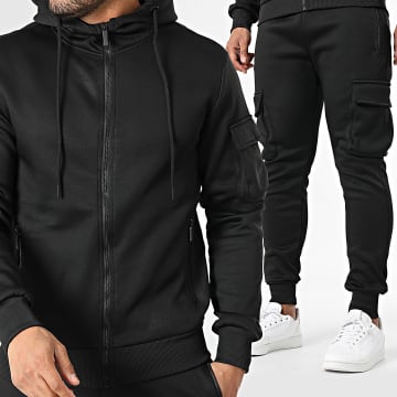 MTX - Ensemble Veste Capuche Zippée Et Pantalon Cargo 086 Noir